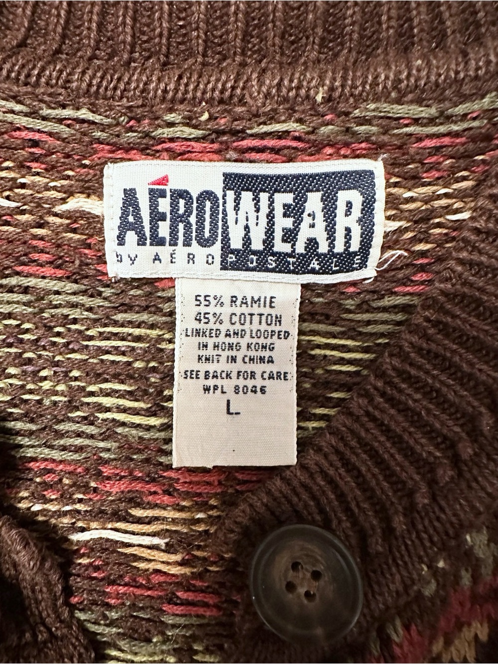 Vintage Aeroware by Aeropostale Button Down Cardigan Sweater Size Large - Picture 4 of 4